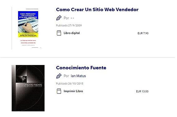 Ejemplo de infoproductos en Lulu